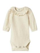 Nbfdarla Ls Slim Body Lil Bodies Long-sleeved Cream Lil'Atelier