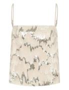 Gzsagina Singlet Top Tops T-shirts & Tops Sleeveless Cream Gestuz