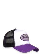 Oval Patch Sum Trucker Black - White - Purple Von Dutch Accessories He...