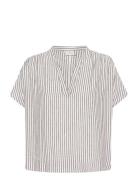 Kamilia Wing Sl Blouse Tops Blouses Short-sleeved White Kaffe