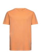 Slim Sunfaded Ss Pique T-Shirt Tops T-shirts Short-sleeved Orange GANT
