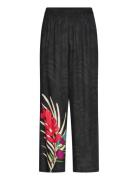 Colibrí Pant Bottoms Trousers Wide Leg Black Desigual