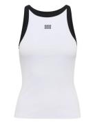 Gzdrew Contrast Logo Tank Tops T-shirts & Tops Sleeveless White Gestuz