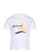 Gant Sailing Graphic T-Shirt Tops T-shirts Short-sleeved White GANT
