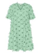 Yasabel Ss V-Neck Dress - D2D Lyhyt Mekko Green YAS
