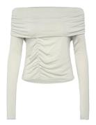 Emica Gray Top Tops T-shirts & Tops Long-sleeved White ALOHAS