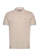 Linen Pique Reg Polo Tops Polos Short-sleeved Beige Tommy Hilfiger