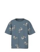 Nmmvalther Ss Nreg Top Tops T-shirts Short-sleeved Blue Name It