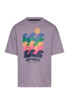 Tnorion Os S_S Tee Tops T-shirts Short-sleeved Purple The New