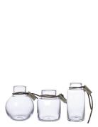 Glassvases 3-P Home Decoration Vases Silver ERNST