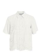 Vimette 2/4 Shirt/Pr Tops Shirts Short-sleeved White Vila