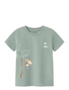 Nbmharrison Ss Top Box Tops T-shirts Short-sleeved Blue Name It