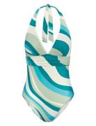 Summer Mix & Match Op Plunge Pt Uimapuku Uima-asut Multi/patterned Tri...