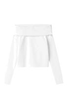 Nlfnove Ls Offshoulder Top Tops T-shirts Long-sleeved T-shirts White L...