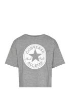 Kt-S/S Knit Top Sport T-shirts Short-sleeved Grey Converse