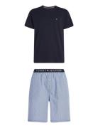 Ss Woven Pj Set Print Pyjama Navy Tommy Hilfiger