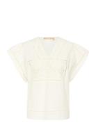 Culeso Olena Blouse Tops Blouses Short-sleeved Cream Culture