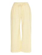 Trousers Pyjama Seersucker Pyjamahousut Olohousut Yellow Lindex
