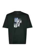 T-Shirt Tops T-shirts Short-sleeved Black Armani Exchange