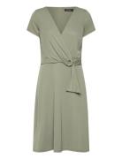 Surplice Jersey Dress Lyhyt Mekko Green Lauren Ralph Lauren