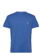 Classic Fit Jersey Pocket T-Shirt Tops T-shirts Short-sleeved Blue Pol...