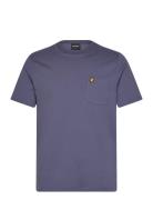 Pocket T-Shirt Tops T-shirts Short-sleeved Purple Lyle & Scott