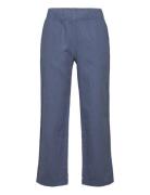 Trousers Linen Blend Bottoms Trousers Blue Lindex