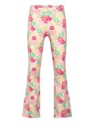 Leggings Flare Rib Aop Bottoms Leggings Pink Lindex