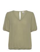 Ihmarrakech So Ss15 Tops Blouses Short-sleeved Green ICHI