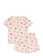 Pyjama Tee Shorts Hearts 2 Pac Pyjamasetti Pyjama Pink Lindex