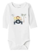 Nbmhollow Ls Body Box Pitkähihainen Body White Name It