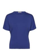 Glass Top Tops T-shirts & Tops Short-sleeved Blue Residus
