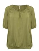 Sc-Marica Tops T-shirts & Tops Short-sleeved Green Soyaconcept