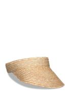 Si Straw Sun Visor Sport Headwear Caps Beige Röhnisch