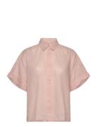 C_Bisenas Tops Shirts Short-sleeved Pink BOSS