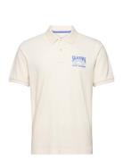 Graphic Ss Polo Tops Polos Short-sleeved White GANT