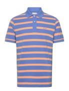 Striped Polo Tops Polos Short-sleeved Blue GANT