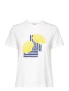 Reg Graphic Ss T-Shirt Tops T-shirts & Tops Short-sleeved White GANT