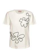 Fqfenjal-Tee Tops T-shirts & Tops Short-sleeved White FREE/QUENT