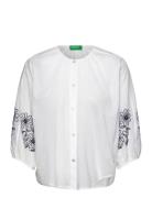 Shirt Tops Blouses Long-sleeved White United Colors Of Benetton
