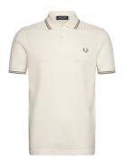 Twin Tipped Fp Shirt Tops Polos Short-sleeved Cream Fred Perry