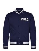 Logo Fleece Baseball Jacket Bombertakki Takki Black Polo Ralph Lauren