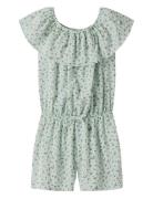 Nkfvinaya Ss Playsuit Fffff Noos Jumpsuit Haalari Green Name It