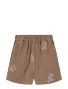 Hello Shorts Bottoms Shorts Brown Fliink