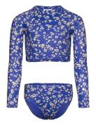 Shadow Floral Crop Lycra Set Uimapuku Uima-asut Blue Roxy