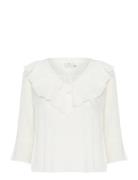 Kajohanna Blouse Tops Blouses Long-sleeved Cream Kaffe