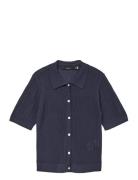Vmluxlight Pointelle 2/4 Pol Ck Pull. Tops Knitwear Cardigans Navy Ver...