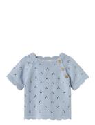 Nbfjola Ss Knit Lil Tops Knitwear Pullovers Blue Lil'Atelier