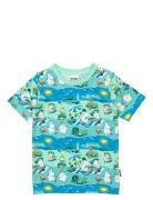 Stranddag T-Shirt Tops T-shirts Short-sleeved Blue MUMIN