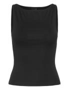 Boatneck Tanktop Tops T-shirts & Tops Sleeveless Black Gina Tricot